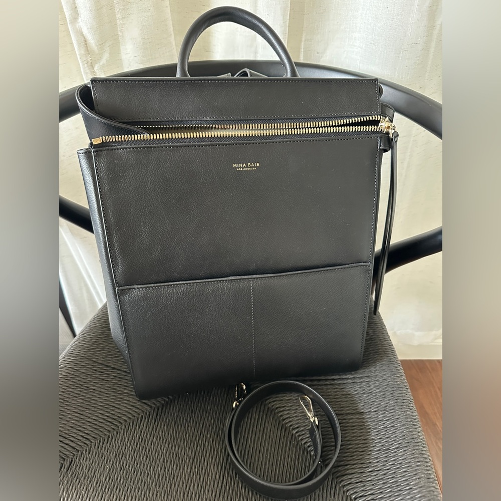 MINA BAIE Harper Midi Black/Gold - Picture 2 of 7